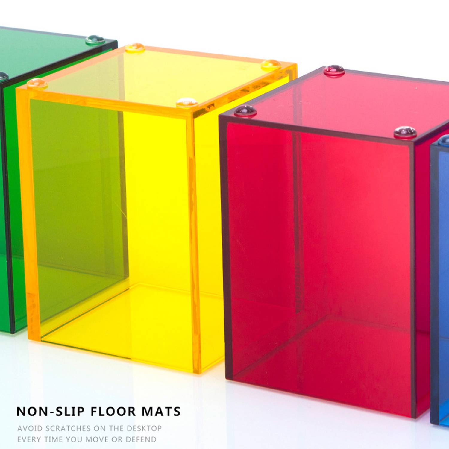Desktop Colorful Transparent Acrylic Pen Holder 5