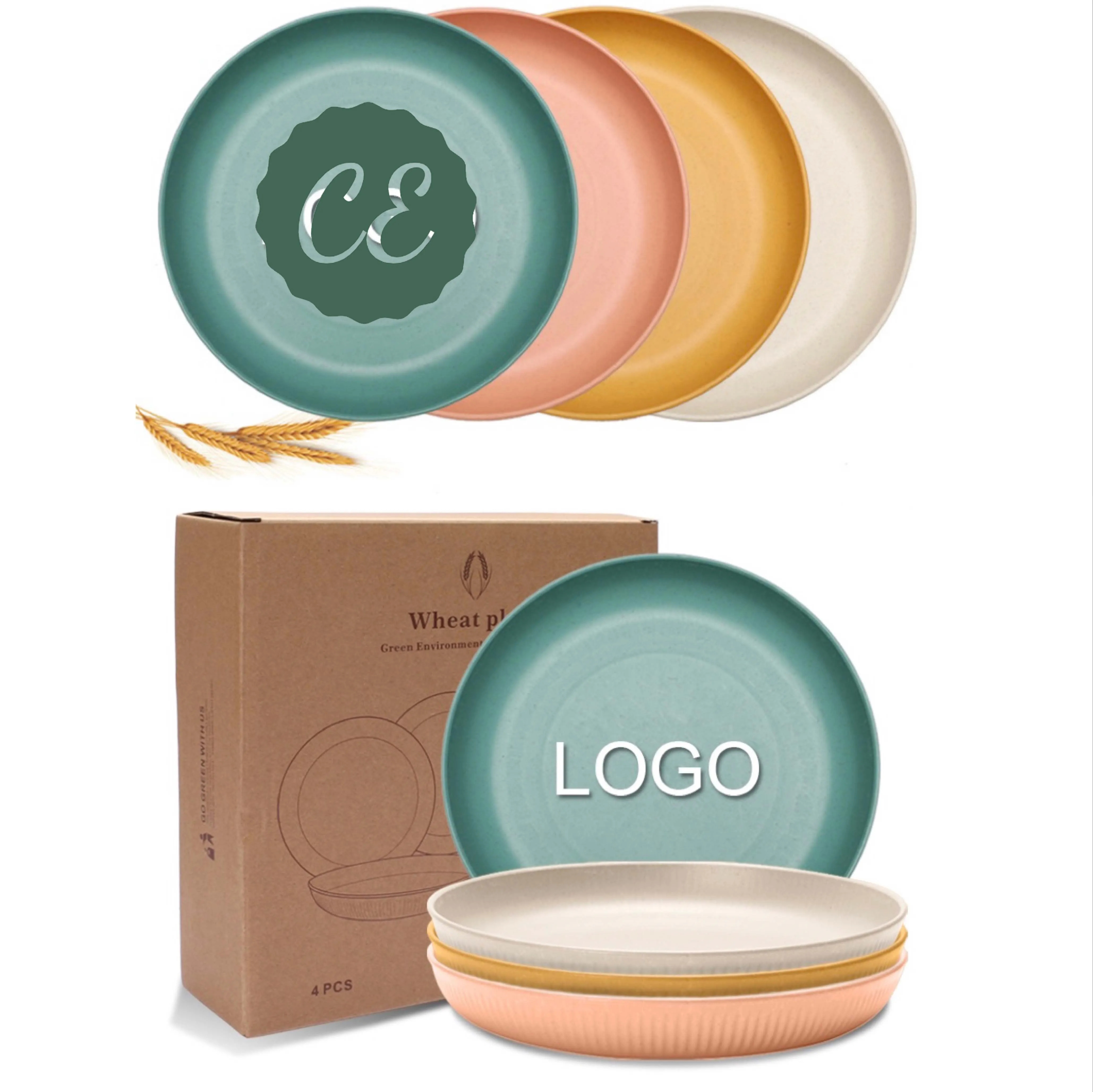 Wheat Straw Plastic Plates 1