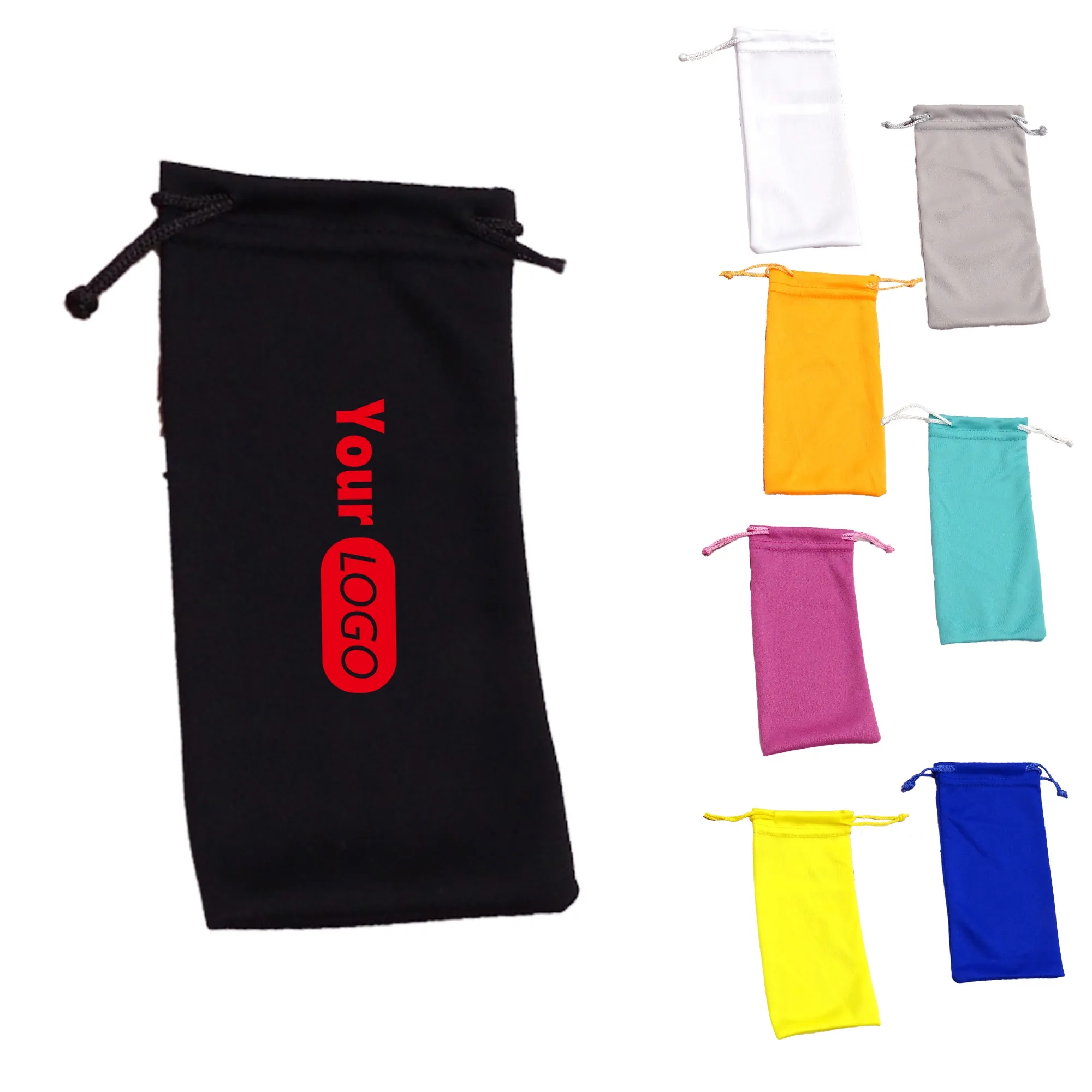 Microfiber Eyeglass Pouch with Drawstring Closure Case 2