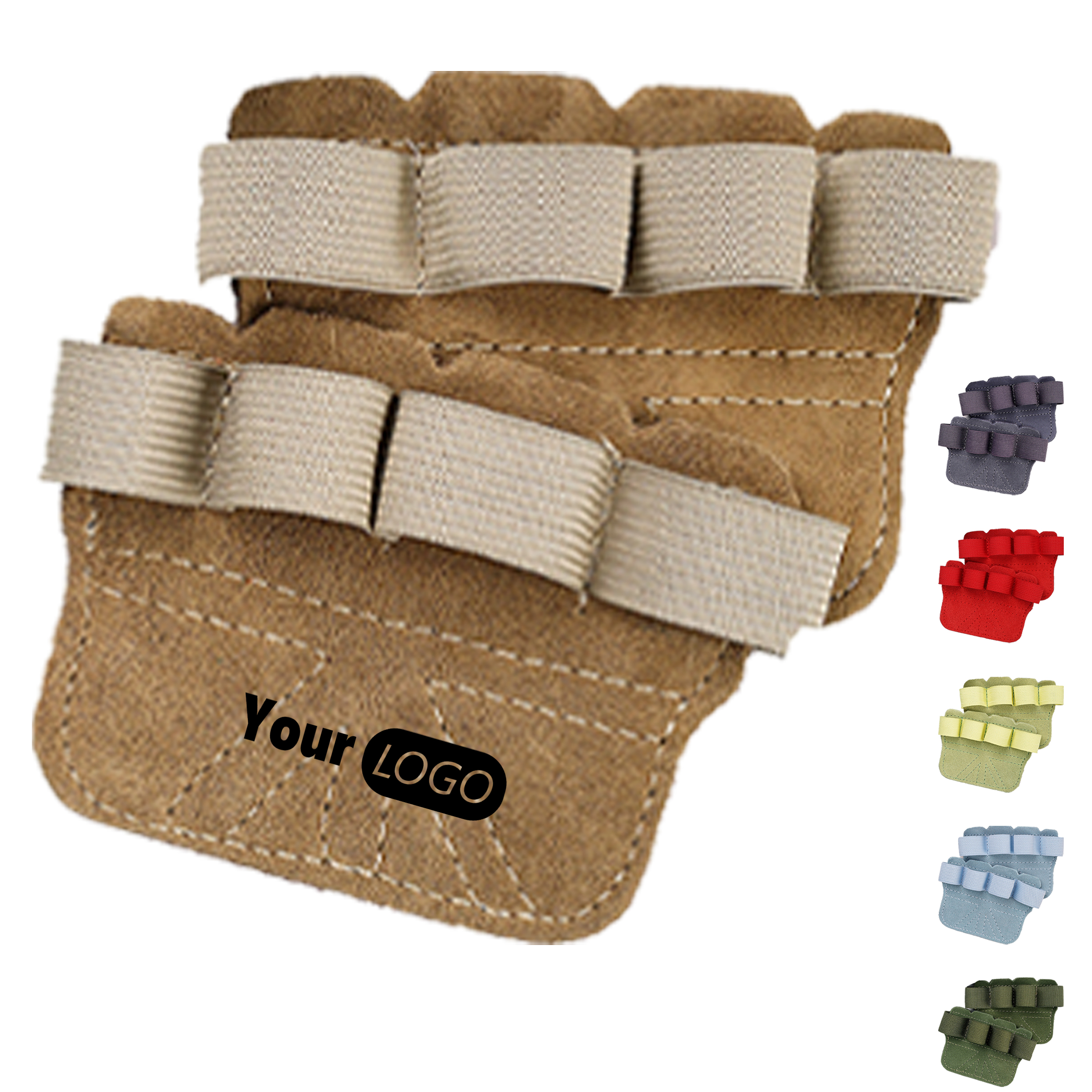 Leather Hard Pull Palm Fitness Assist Belt 2