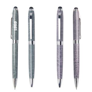 Marble Texture Metal Pen With Stylus 12
