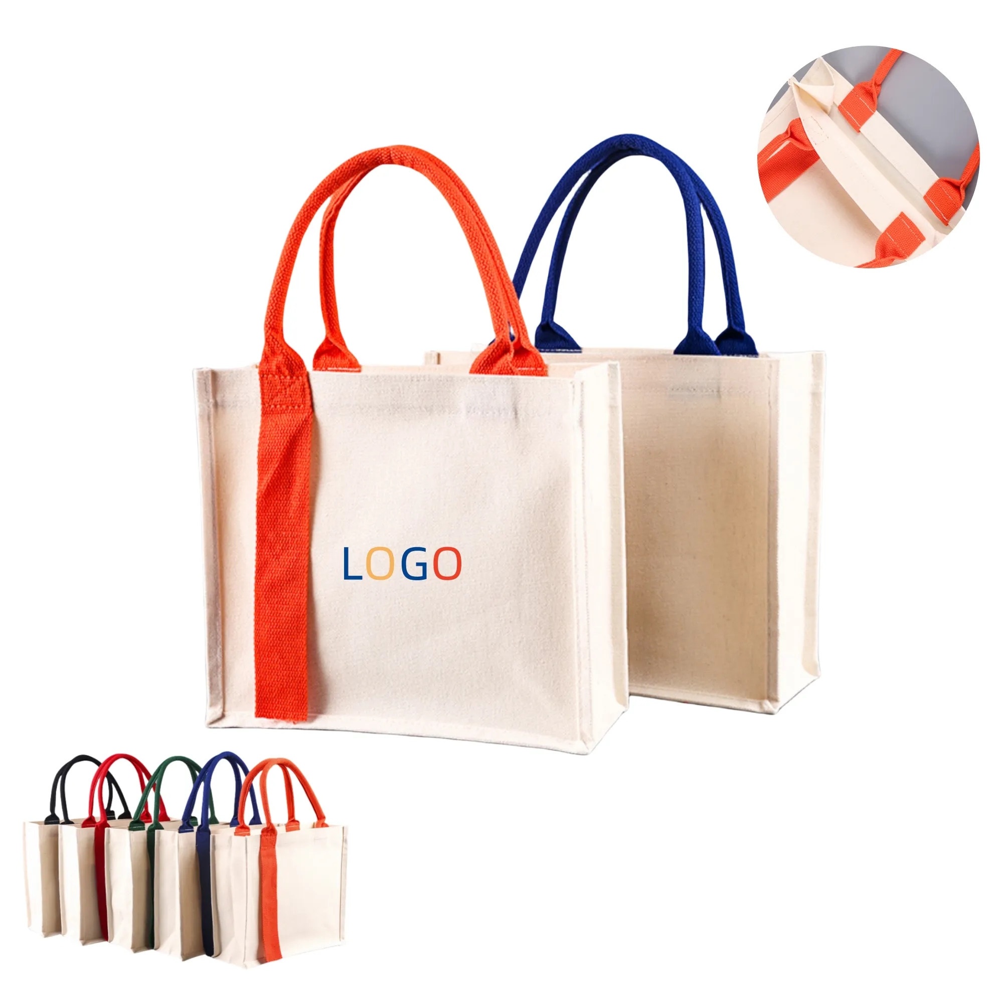 Full Color Reusable Shopping Canvas Tote Bag, custom tote bag with logo imprint 4