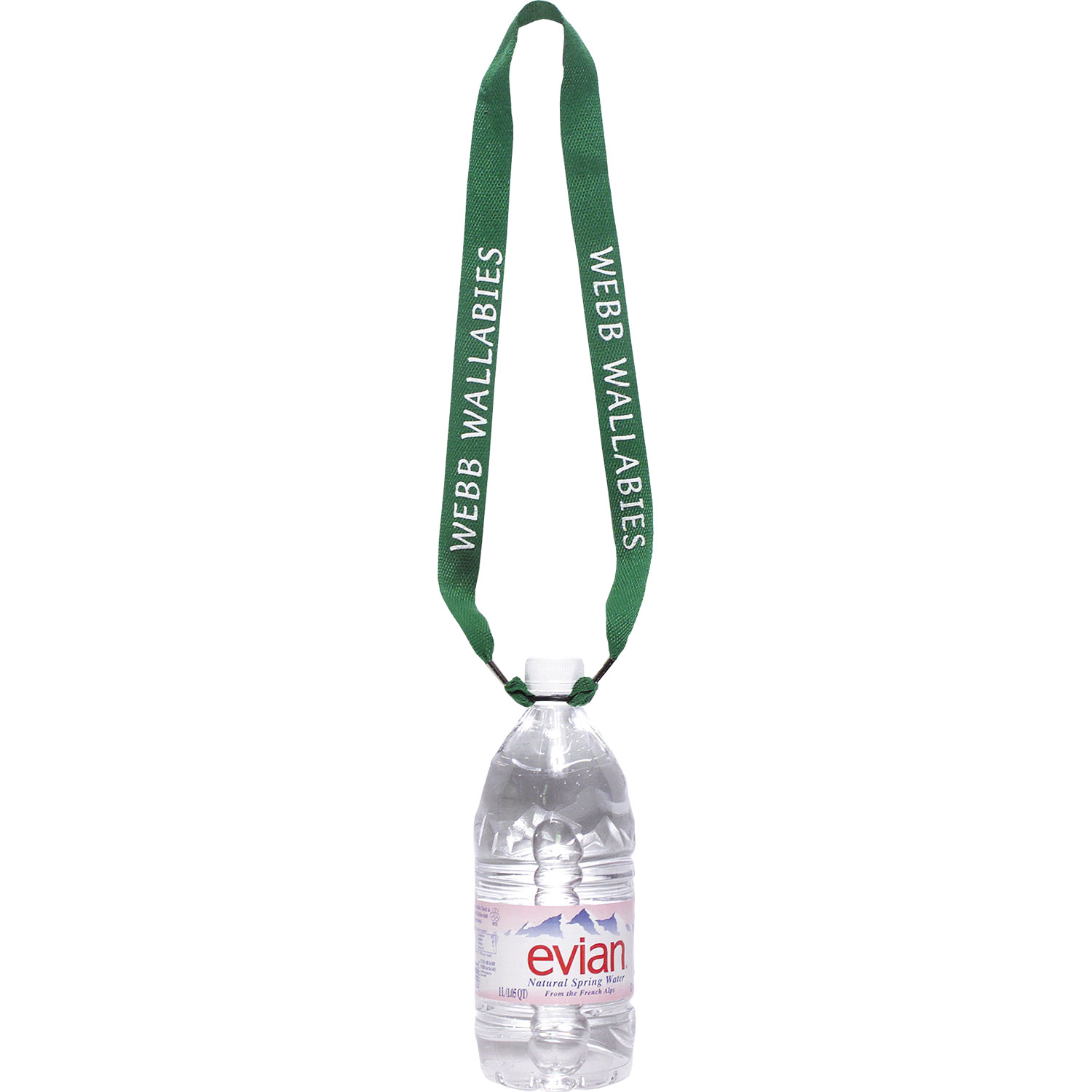 1" One Ply Cotton Lanyard with Rubber O-Ring Bottle Holder 1