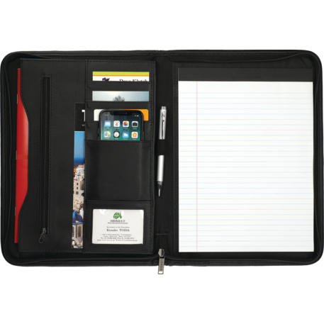 FSC® Mix Executive DuraHyde Zippered Padfolio 68