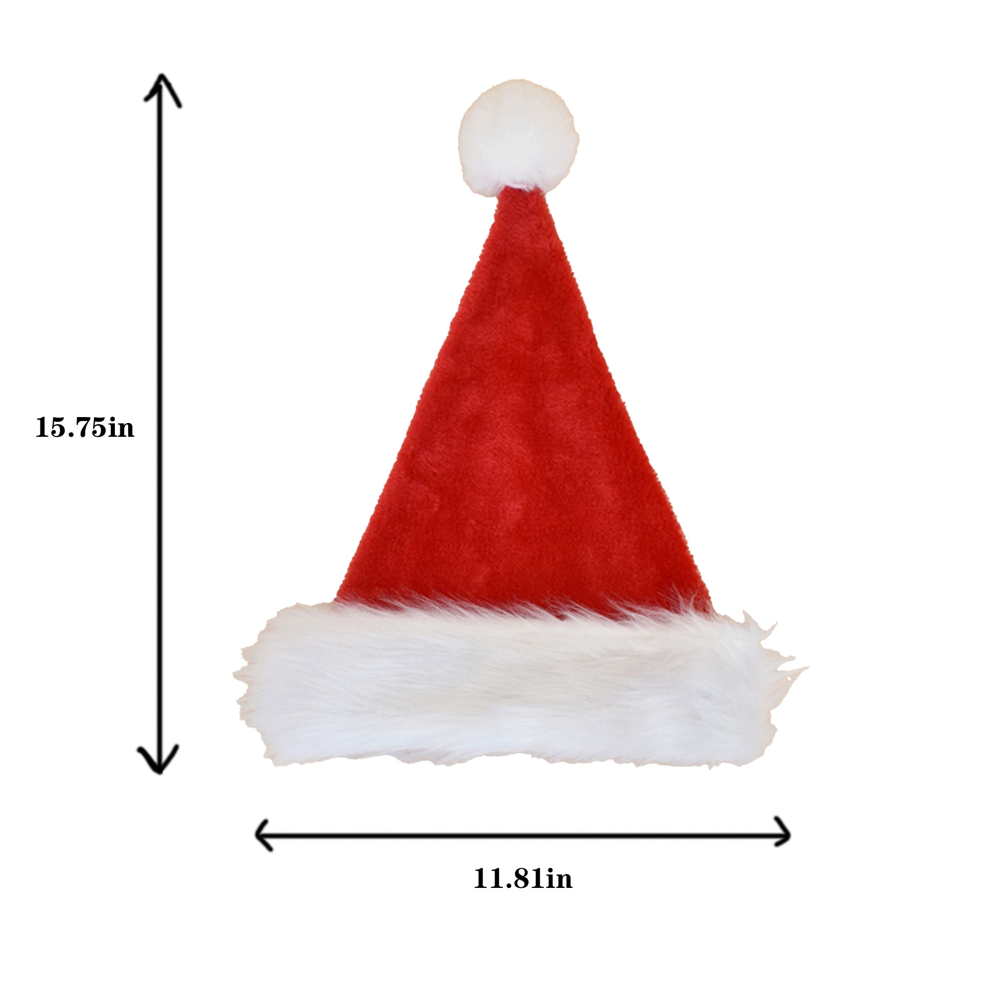 Plush Christmas Hat With Custom Logo 2