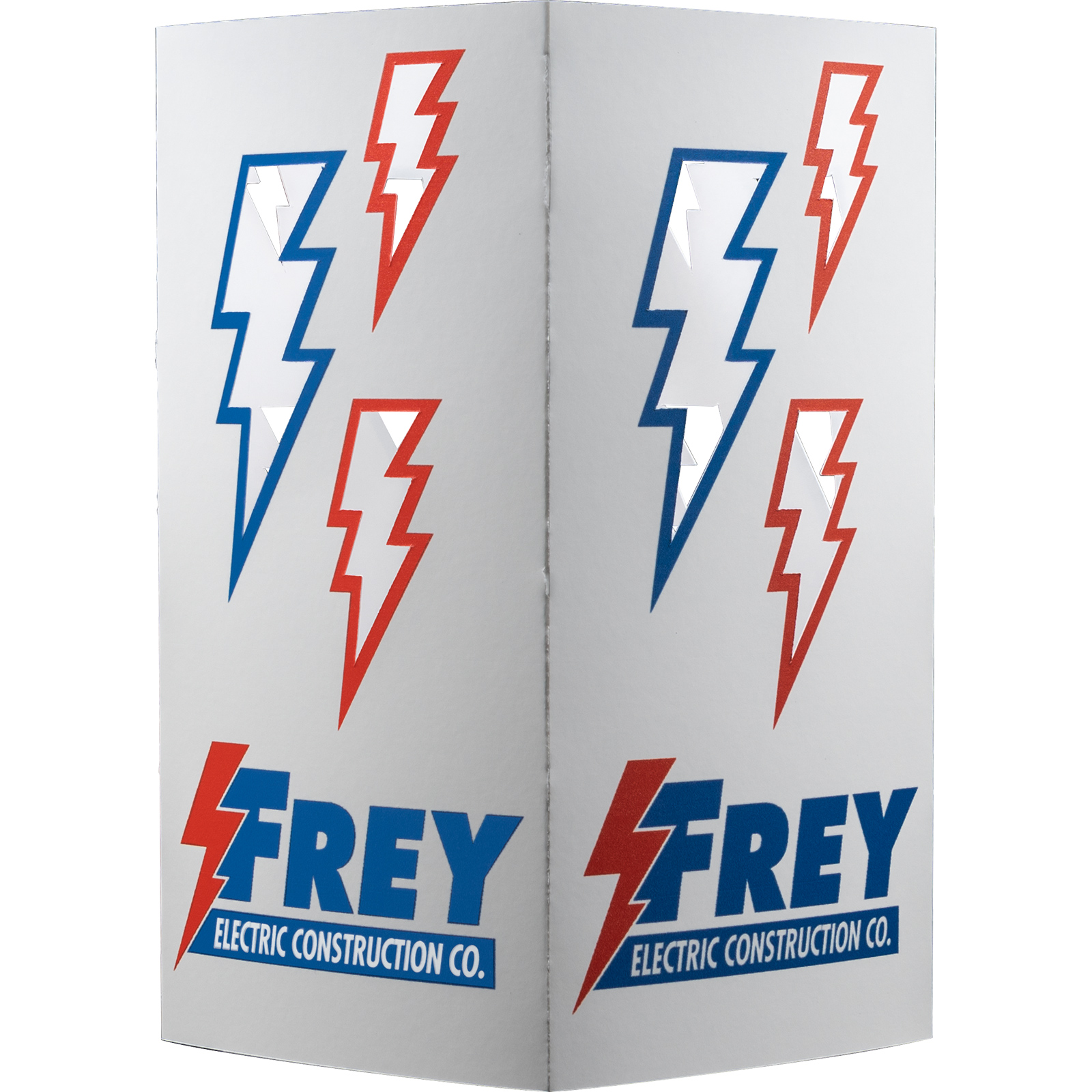 Table Luminary Card Stock 12pt 4 Sided Lightning 4.25"x 4.25" x 8" - White 2