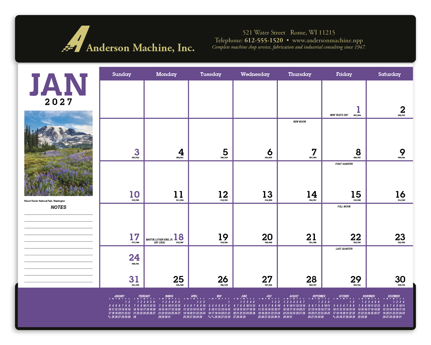 Triumph® Calendars Scenic Desk Pad 46