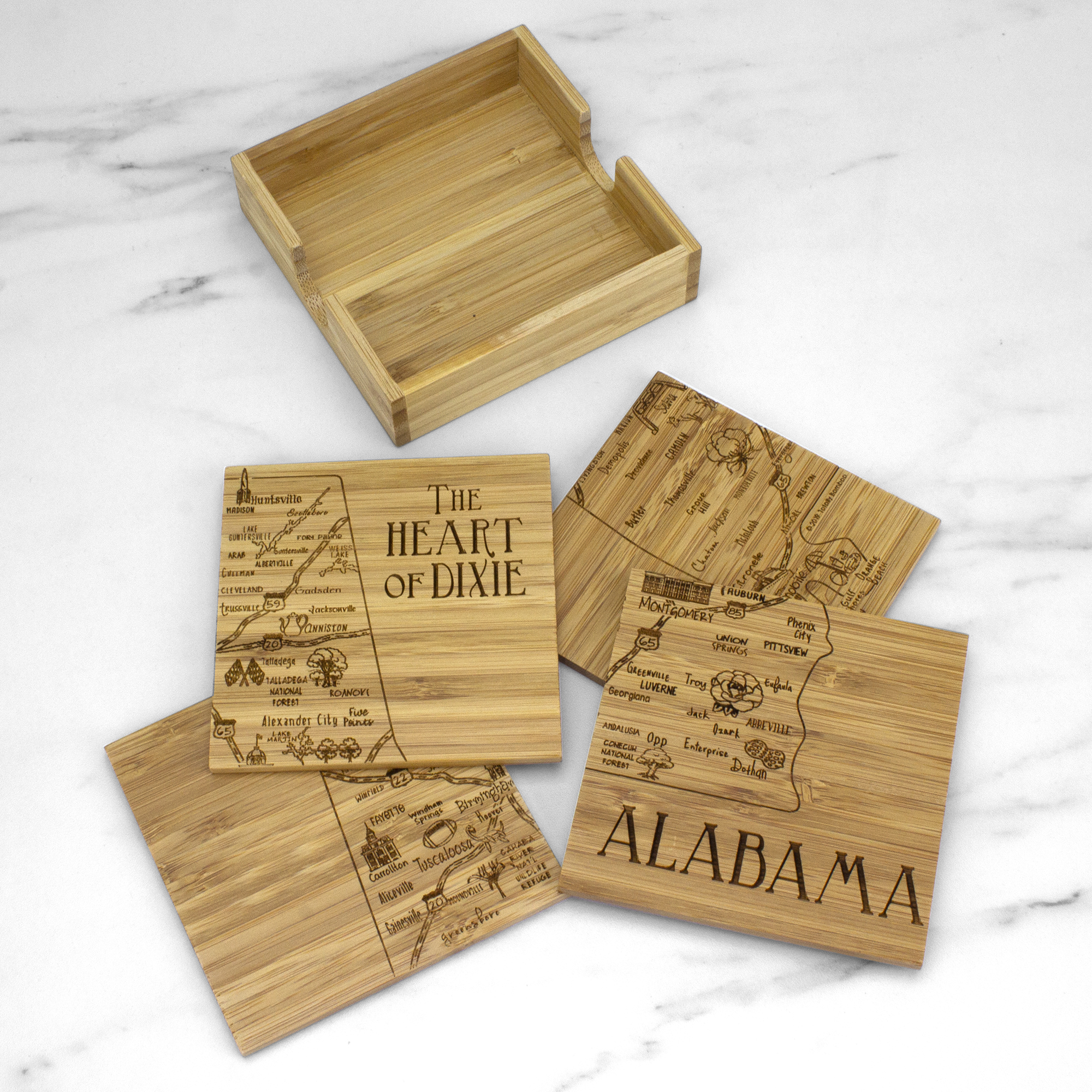 Alabama Puzzle Coaster Set 6