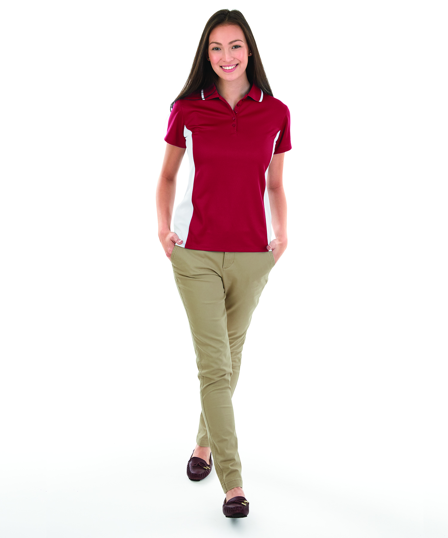 Women's Color Blocked Wicking Polo 50