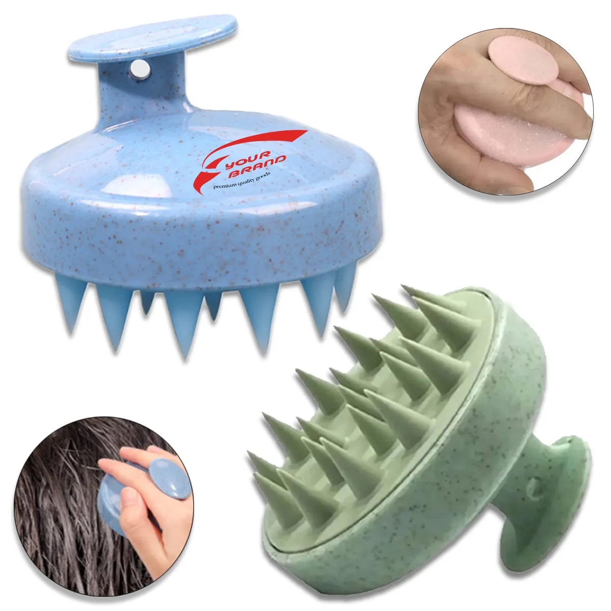 5-Pack Eco-Friendly Soft Silicone Scalp Massage Brush 2