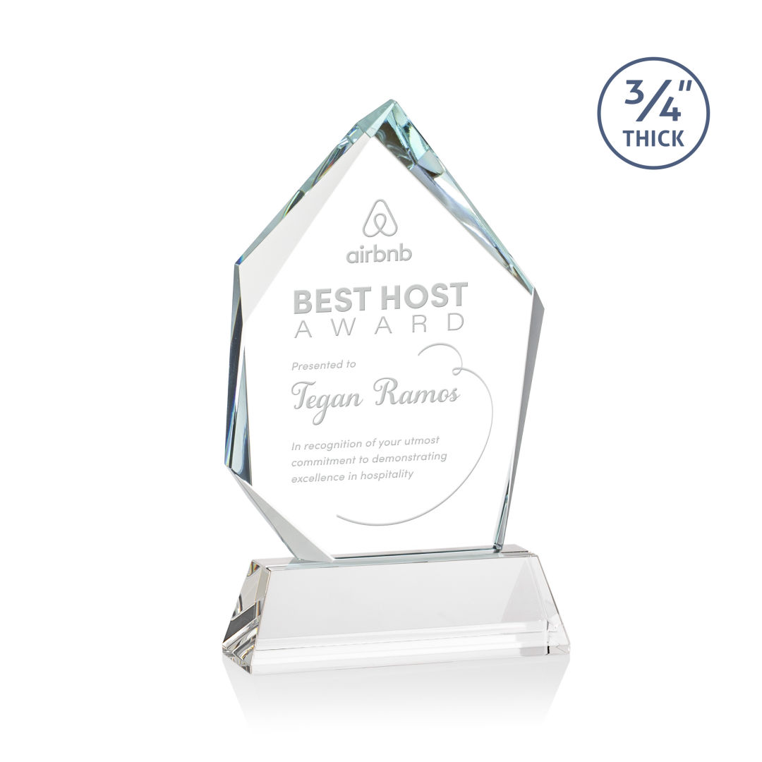 Deerhurst Ice Peak Award on Newhaven - Starfire, custom award with logo imprint 11