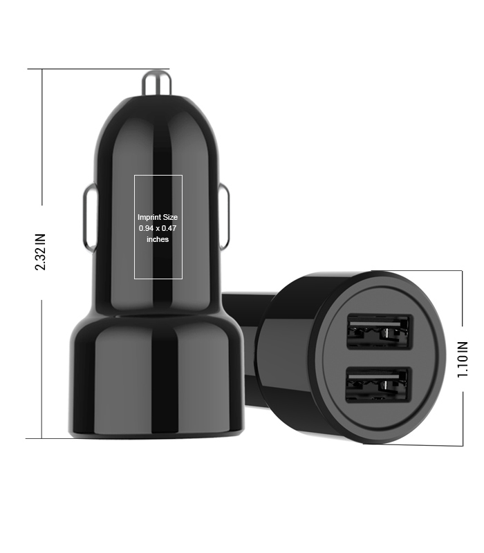 Dual Port USB Car Charger, 15.5W 1
