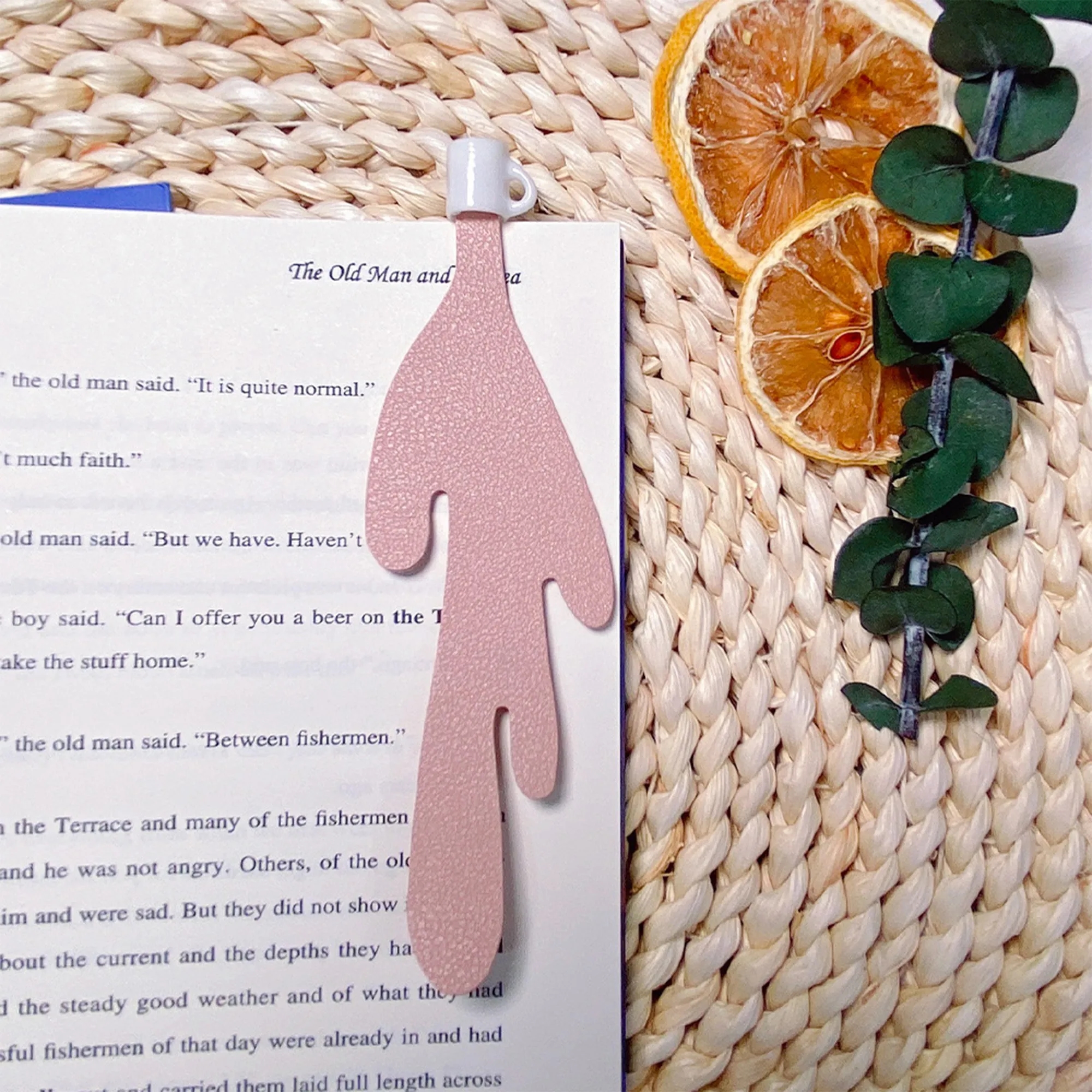 Custom Leather Bookmark With Spilled Coffee Design 5