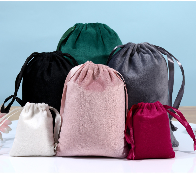 High-quality drawstring flannel bags 2