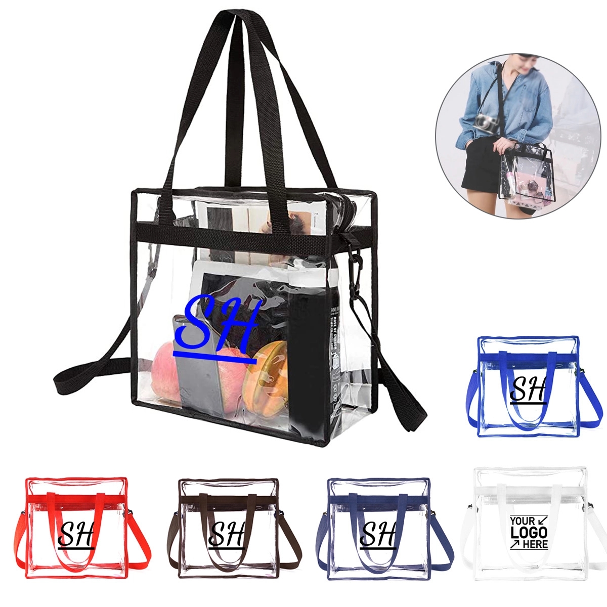 Clear Tote Bag With Zipper Closure 2