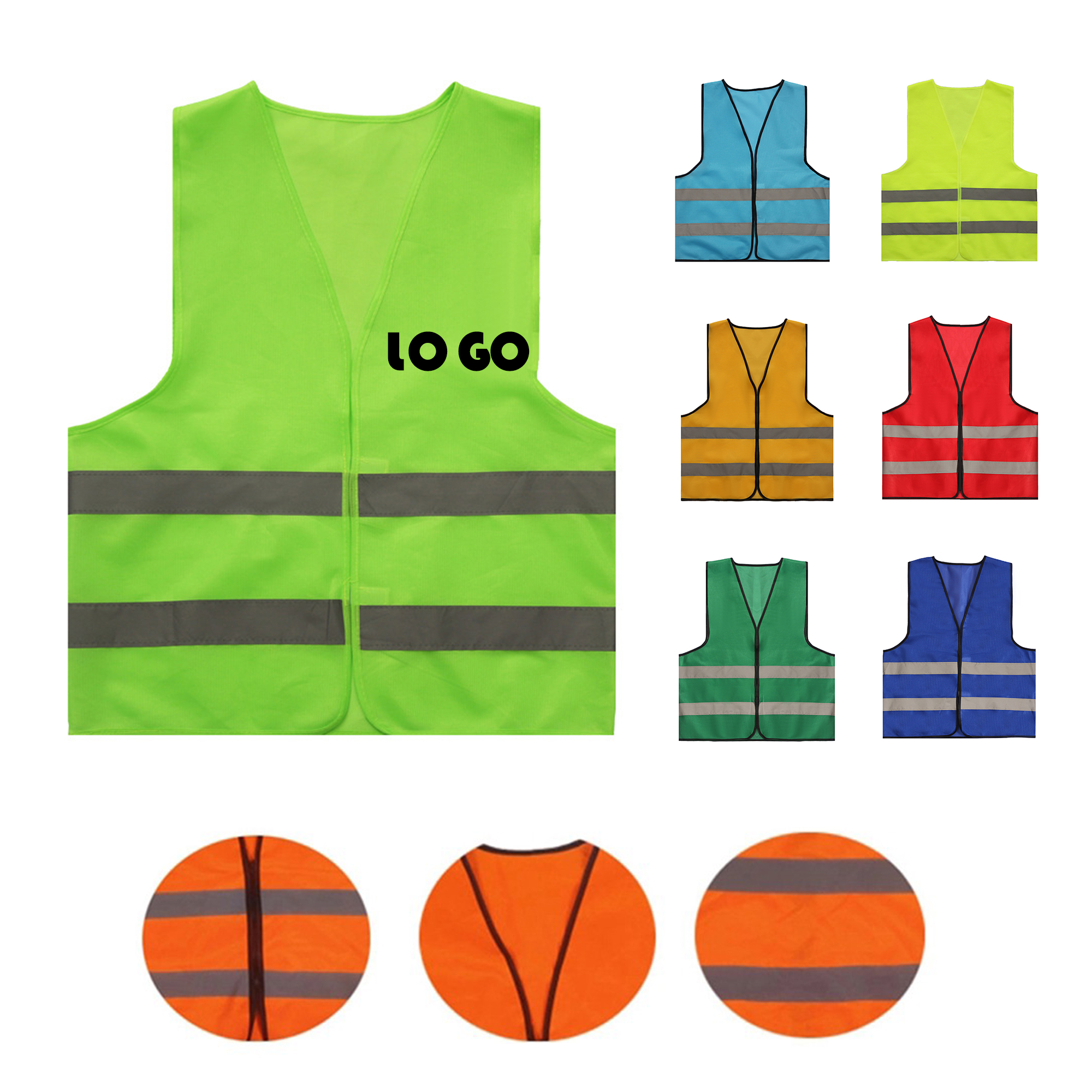 Reflective Safety Vest Magic Tape Closure 2