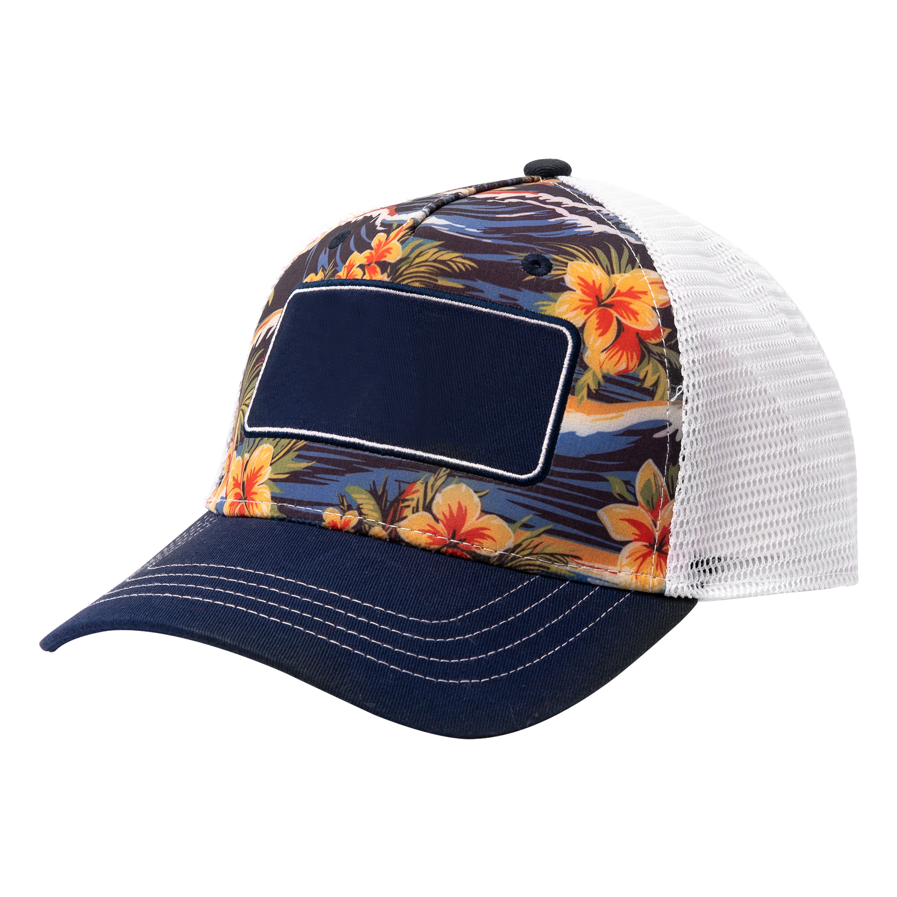 5-Panel Dye-Sublimated Structured Mesh Trucker Cap 2