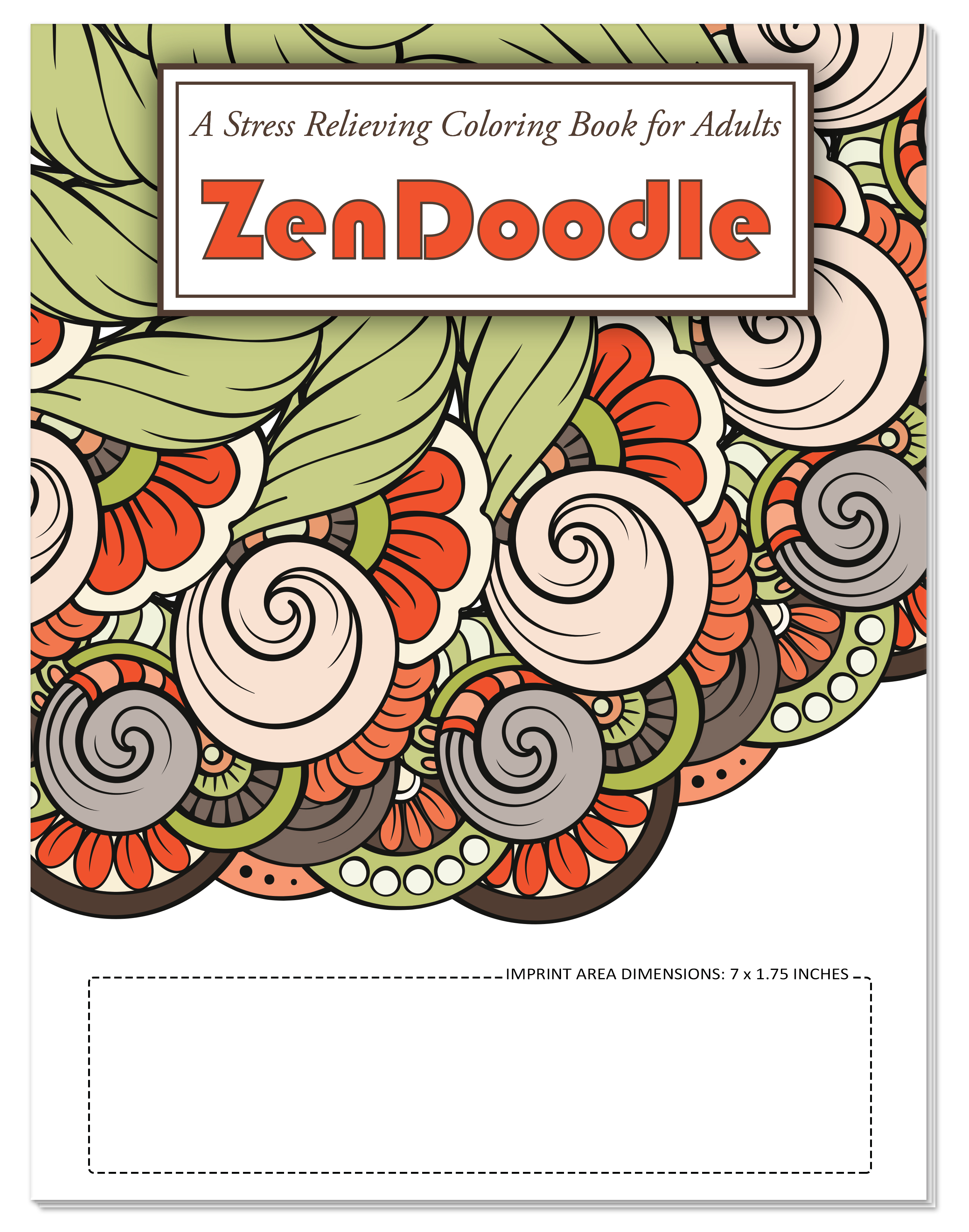 ADULT COLORING BOOK RELAX PACK - ZenDoodle Stress Relief Coloring Book with Colored Pencils Set 2