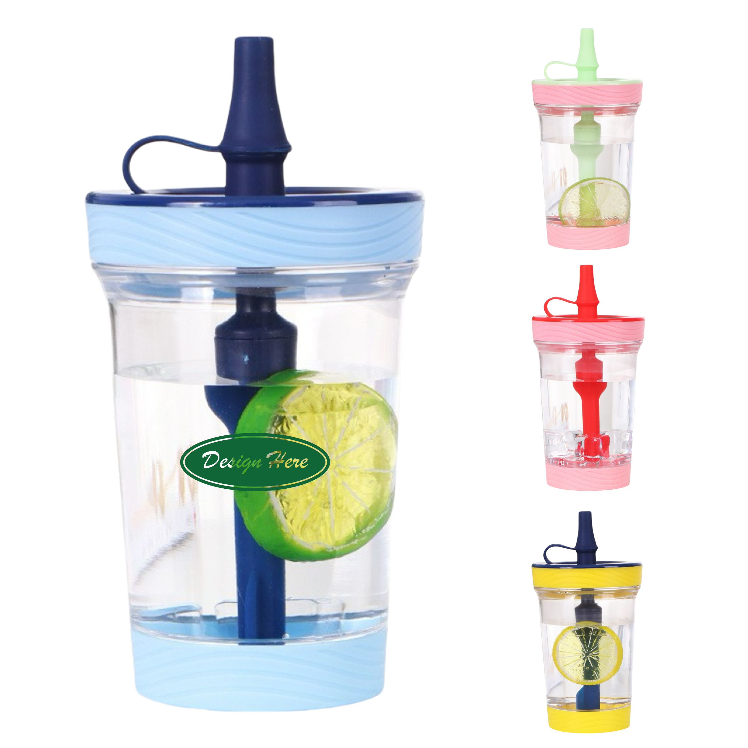 Double-layer PC material plastic straw cold brew cup 4