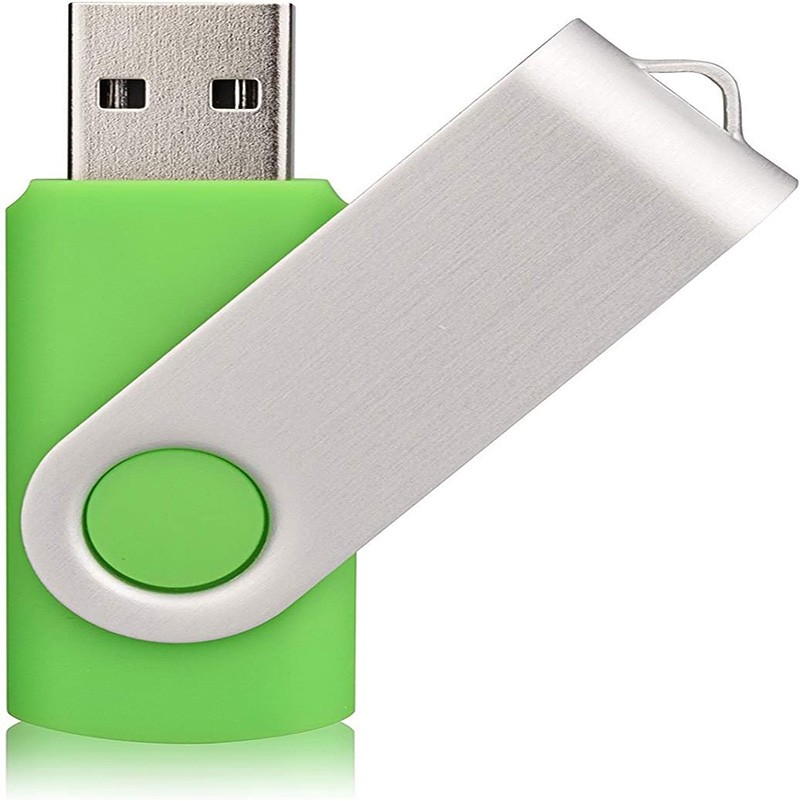 Plastic USB Flash Drive W/ Metal Swivel Cover (512MB) 11