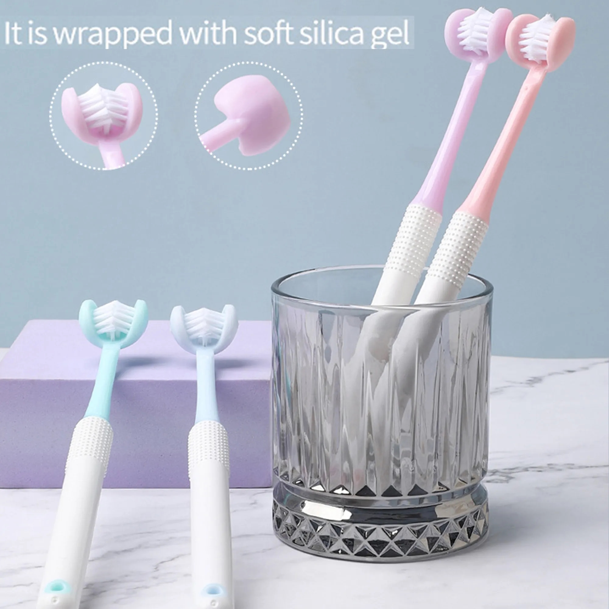 Soft Bristle Wrap-Around Protective Teeth Cleaning Three-Sid 4