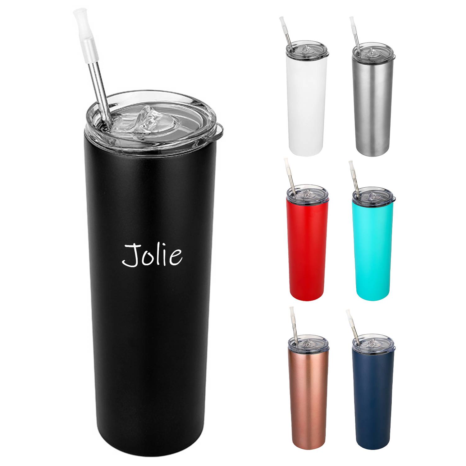 20Oz Straight Stainless Steel Tumbler Insulated Water Bottle