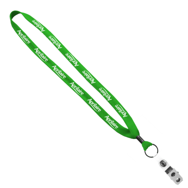 5/8" Polyester Shoelace Lanyard with Metal Crimp & Split-Ring 256