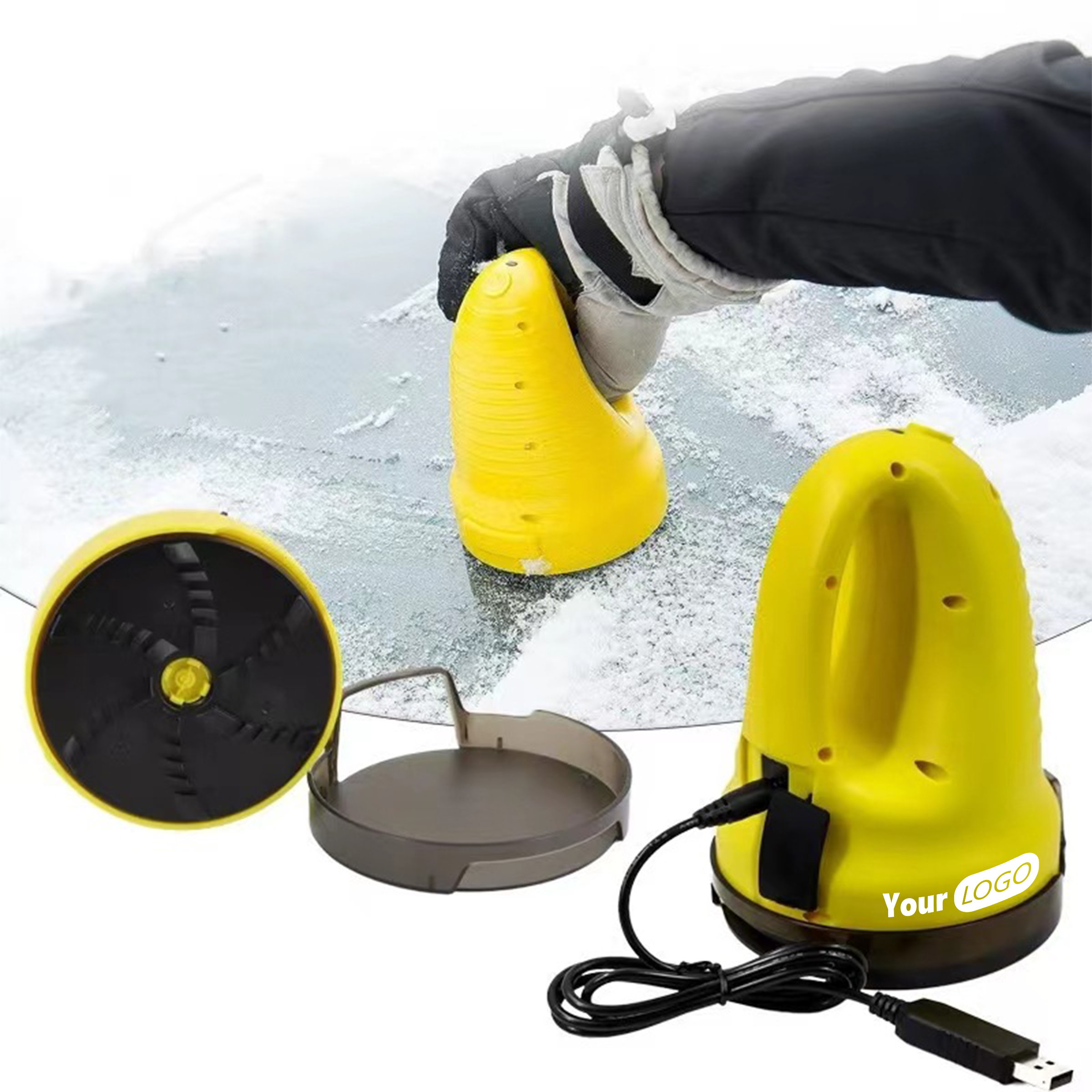 Abs Electric Car Ice Scraper With Rotating Blade For Quick De-Icing 2