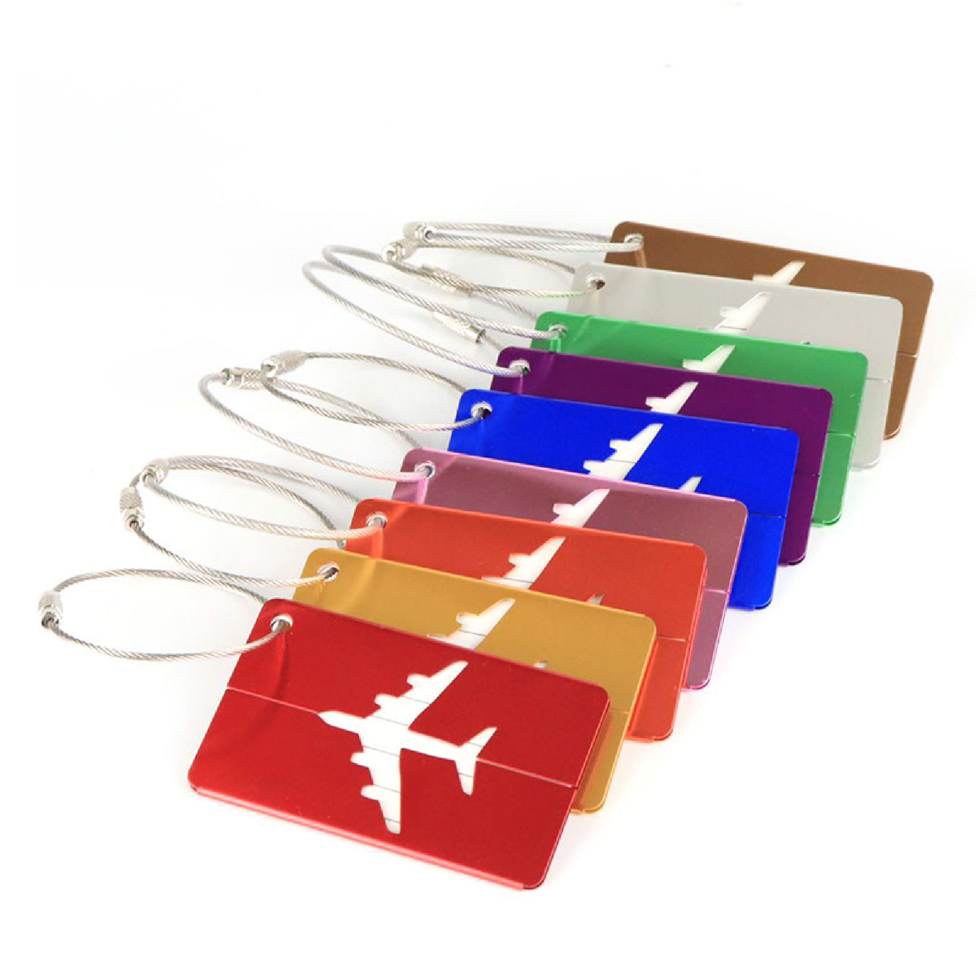 Aluminum Alloy Luggage Tag with Steel Loop 3