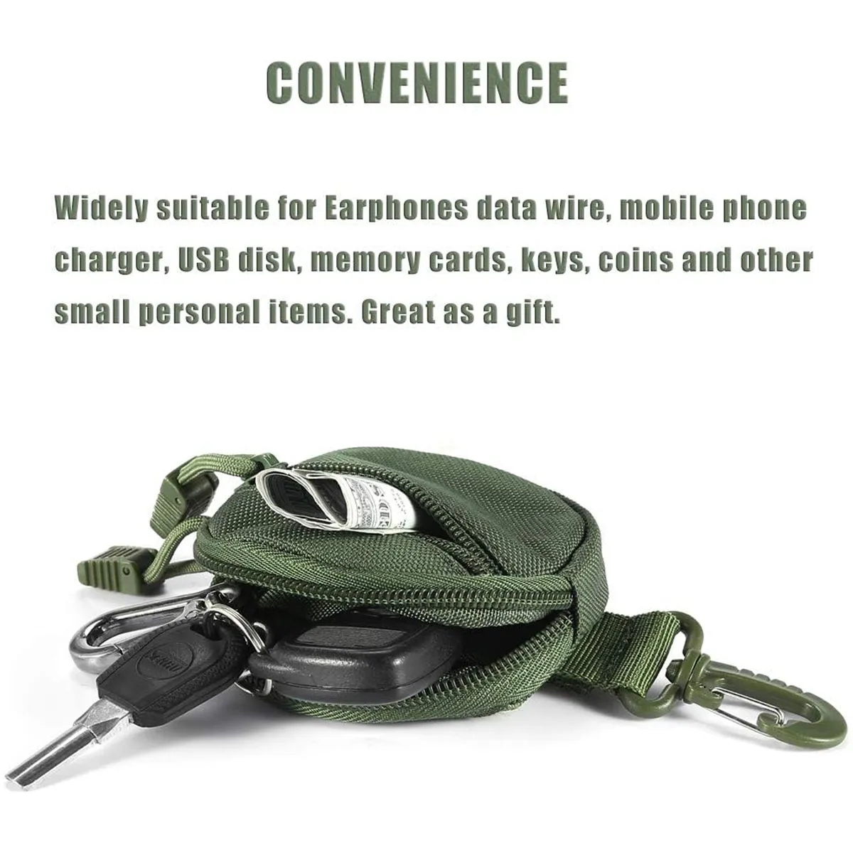 Small Molle Utility Pouch Coin Purse Keychain 6