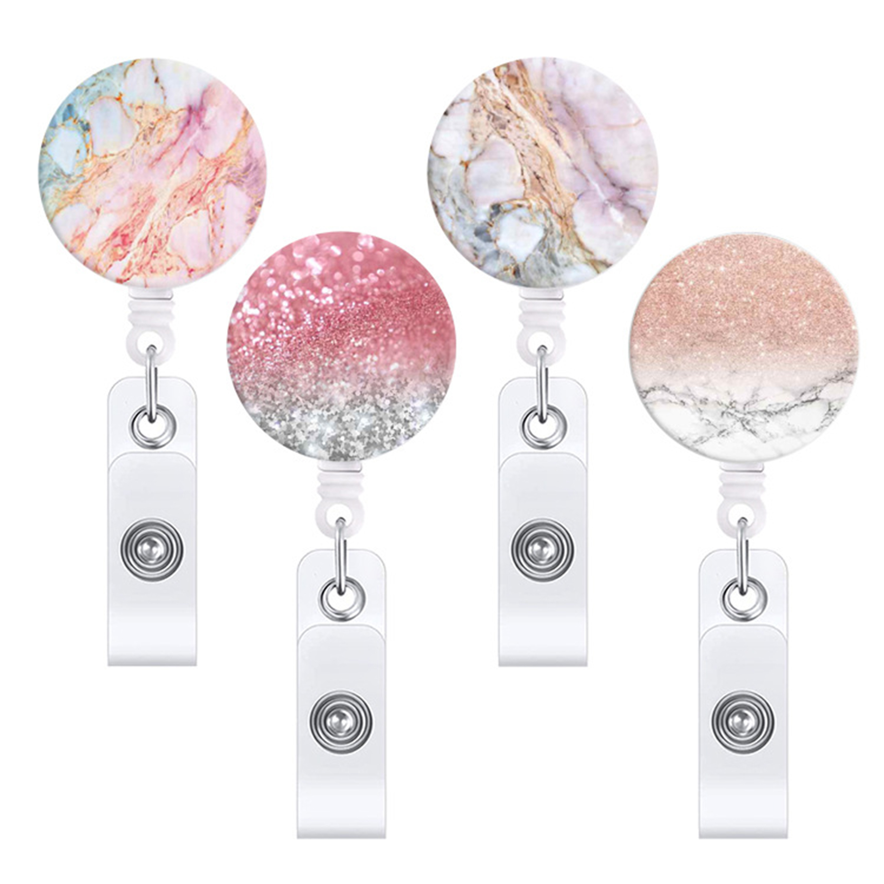 Retractable Marble Badge Holders 3