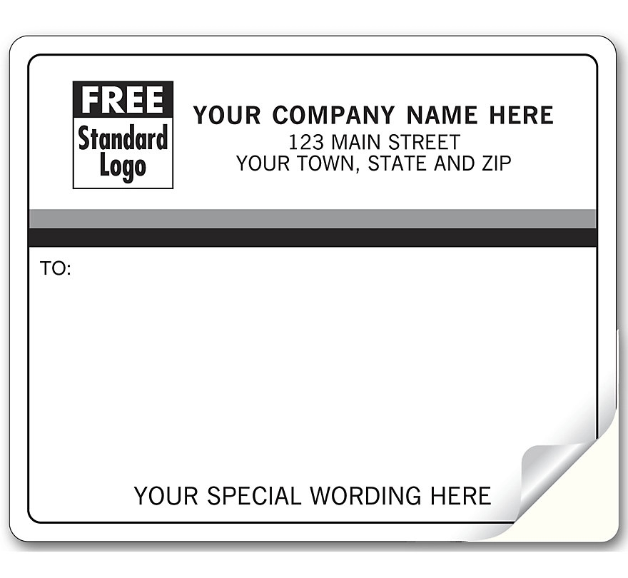 Mailing Labels, Laser/Inkjet with Black/Gray Stripes 2
