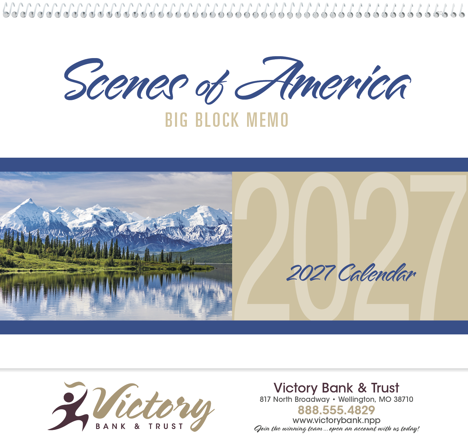 Triumph® Calendars Scenes of America Big Block Memo Calendar 28