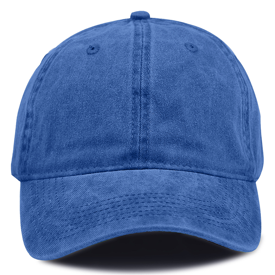 Stock Washed Cotton 6-Panel Baseball Cap w/ Metal Tuck 12