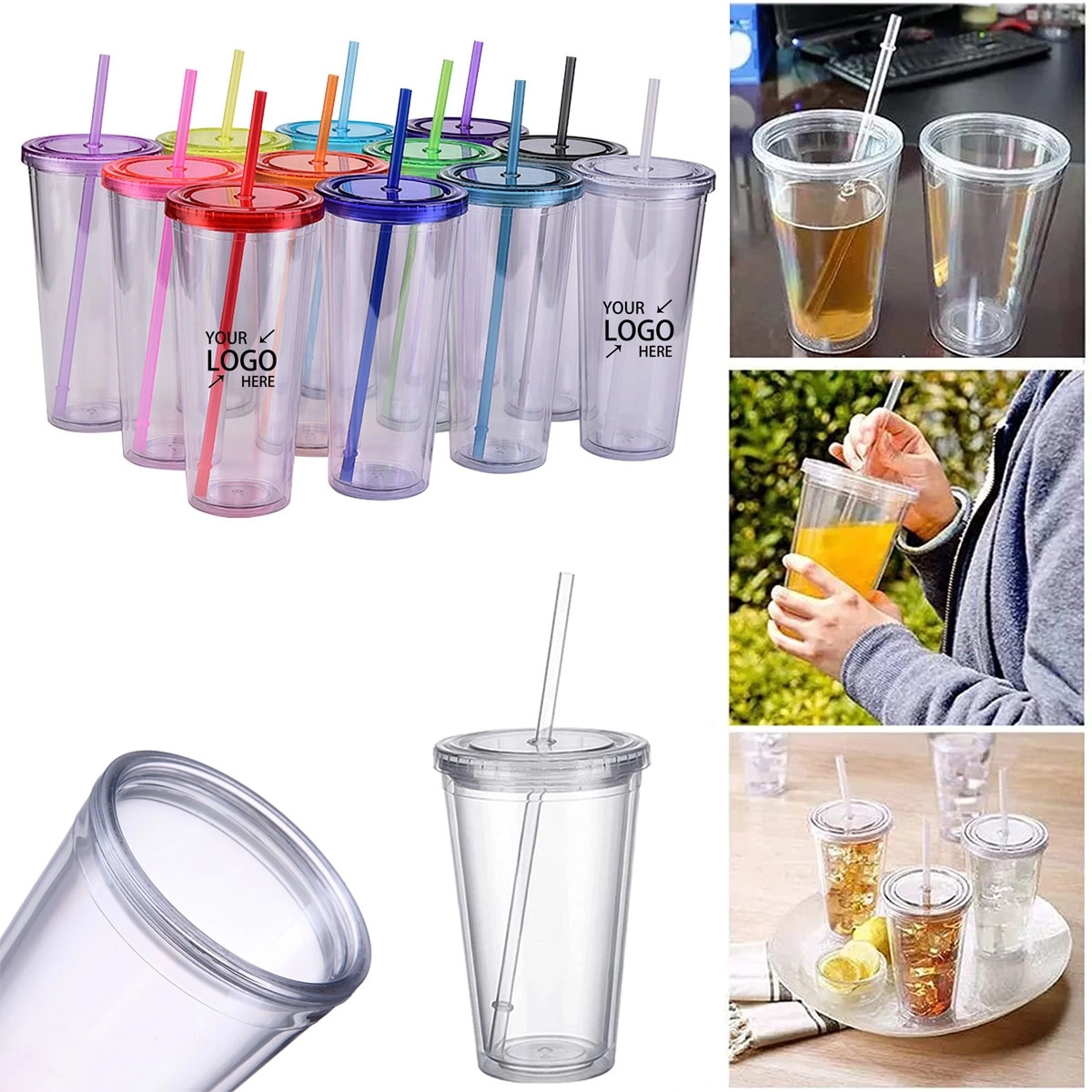 Double-Walled Transparent Drinking Cup 5