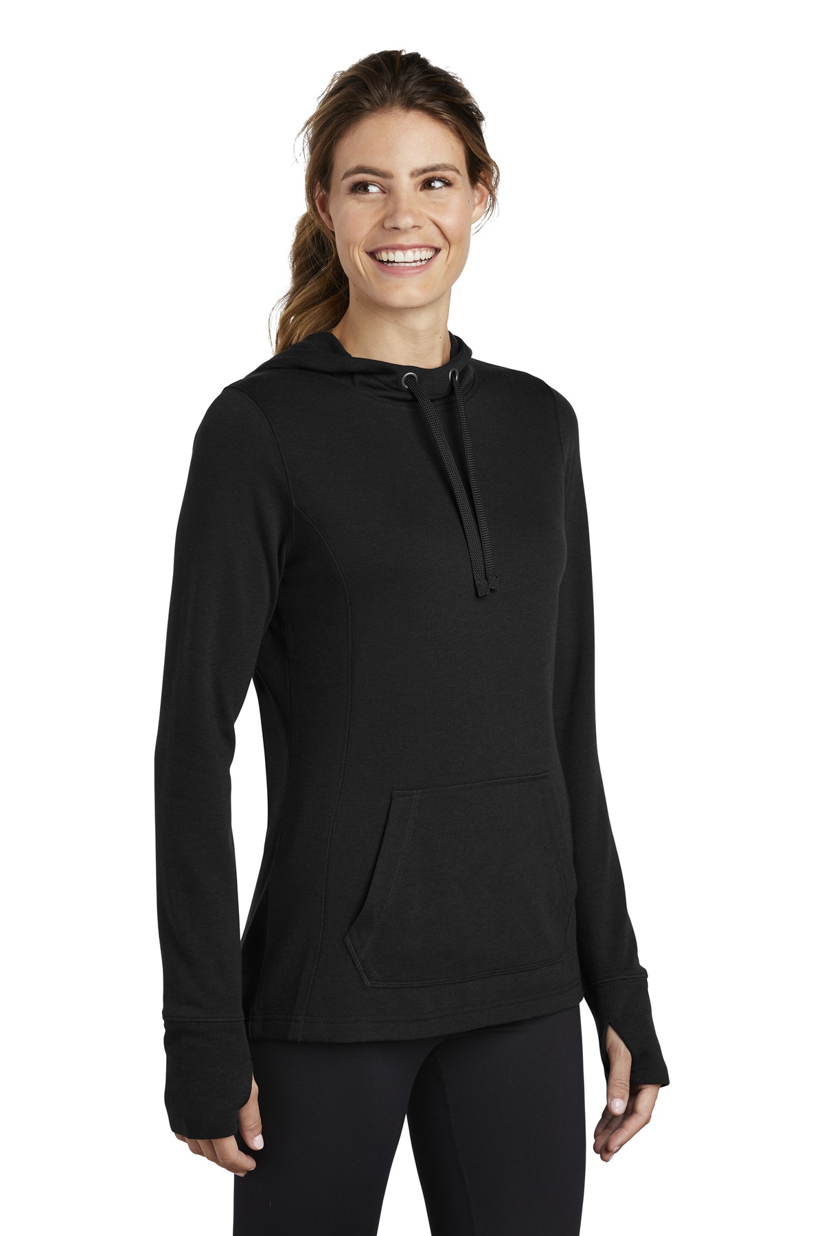 Women's PosiCharge Tri-Blend Wicking Fleece Hooded Pullover