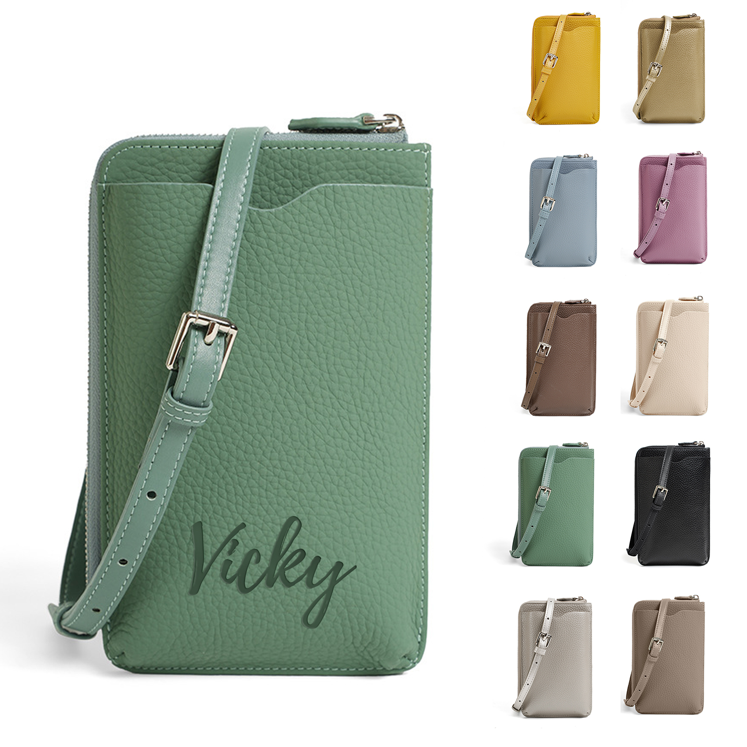 Genuine Leather Phone Pouch Crossbody Bag 5