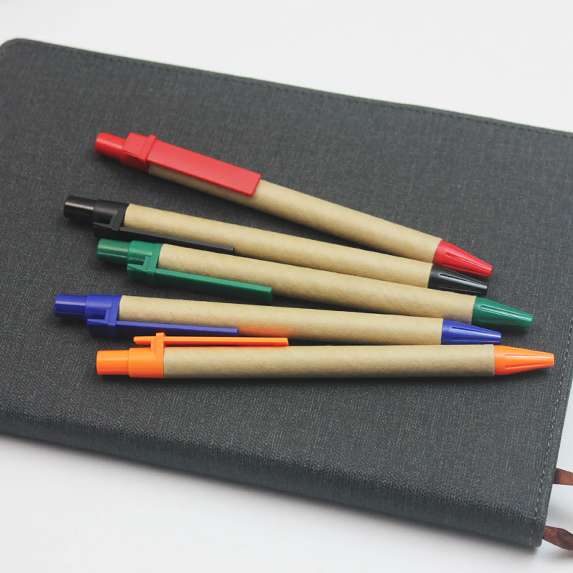 Brown Paper Stick Ballpoint Advertising Pen 1