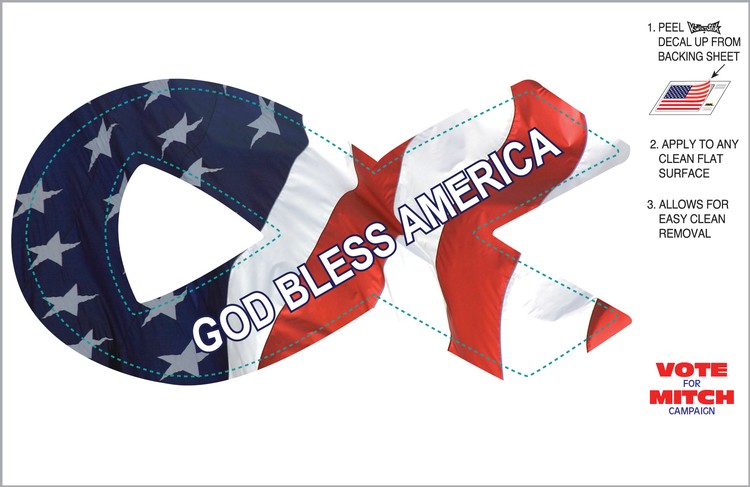 Full Color Self-Mailer with Kiss-cut Decal - Ribbon 1