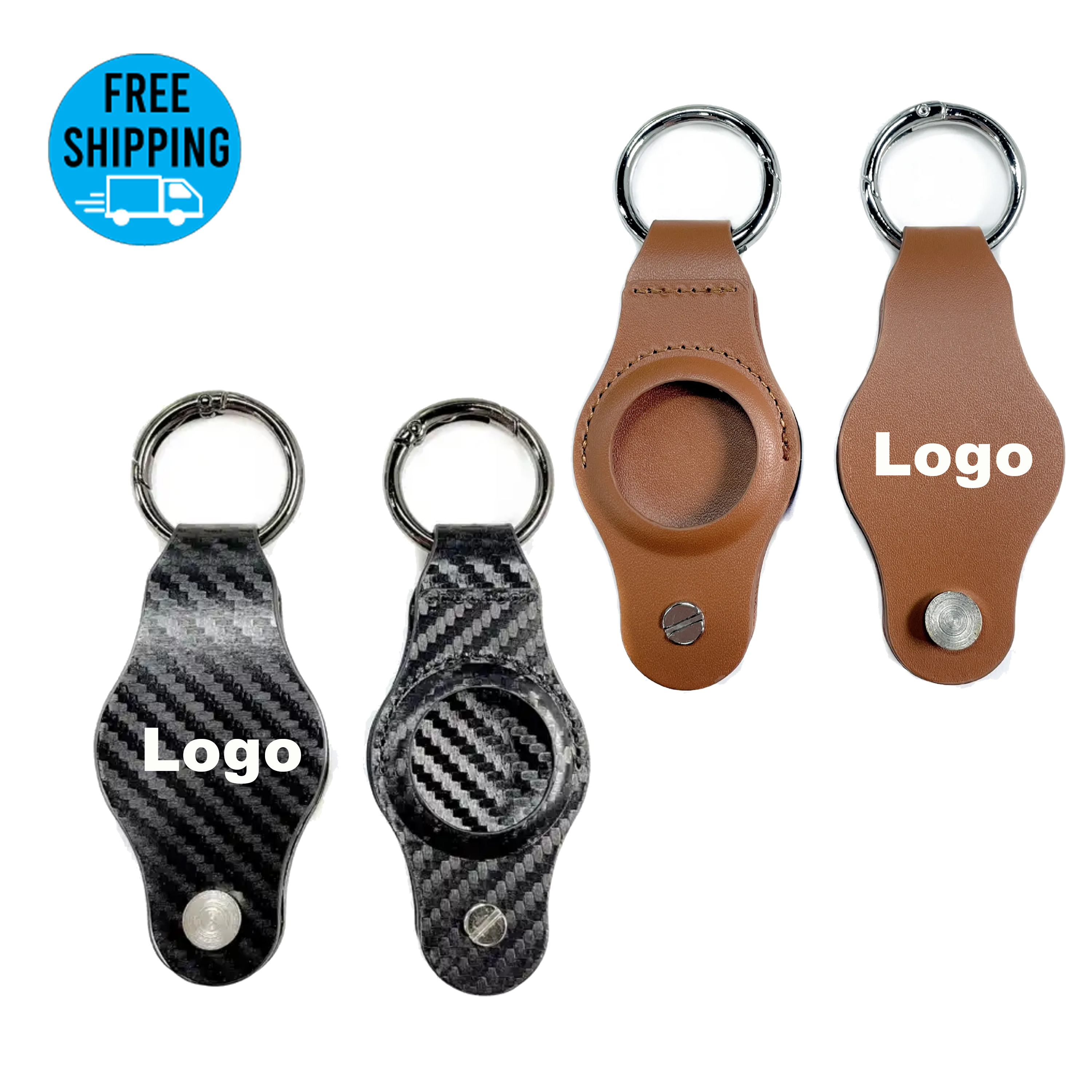 Carbon Fiber AirTag Key Organizer Keychain 5