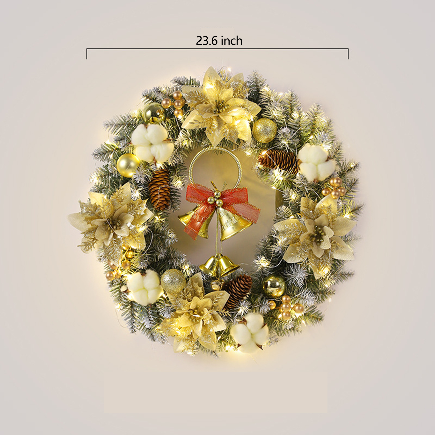 Front Door Lighted Wreath Decorations 10