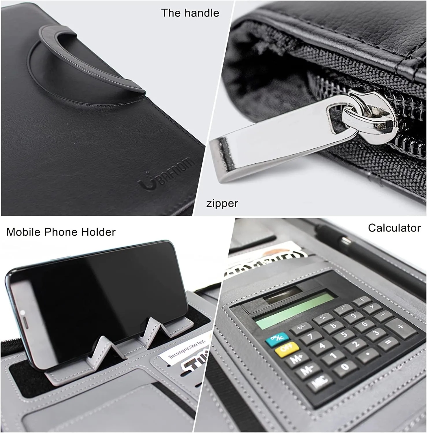 Zippered Portfolio Organizer with Calculator 3