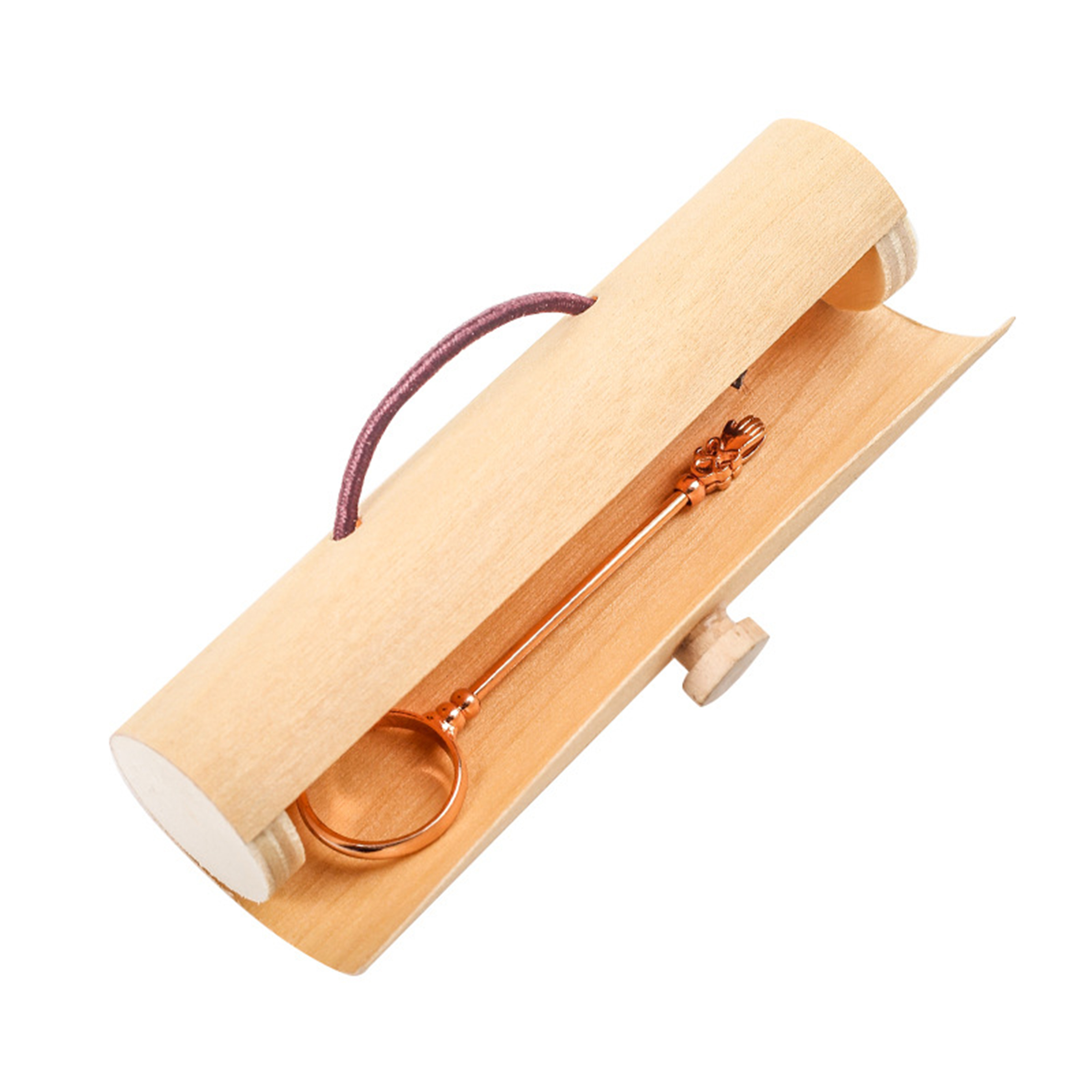 Wood Cylindrical Jewelry Box 7