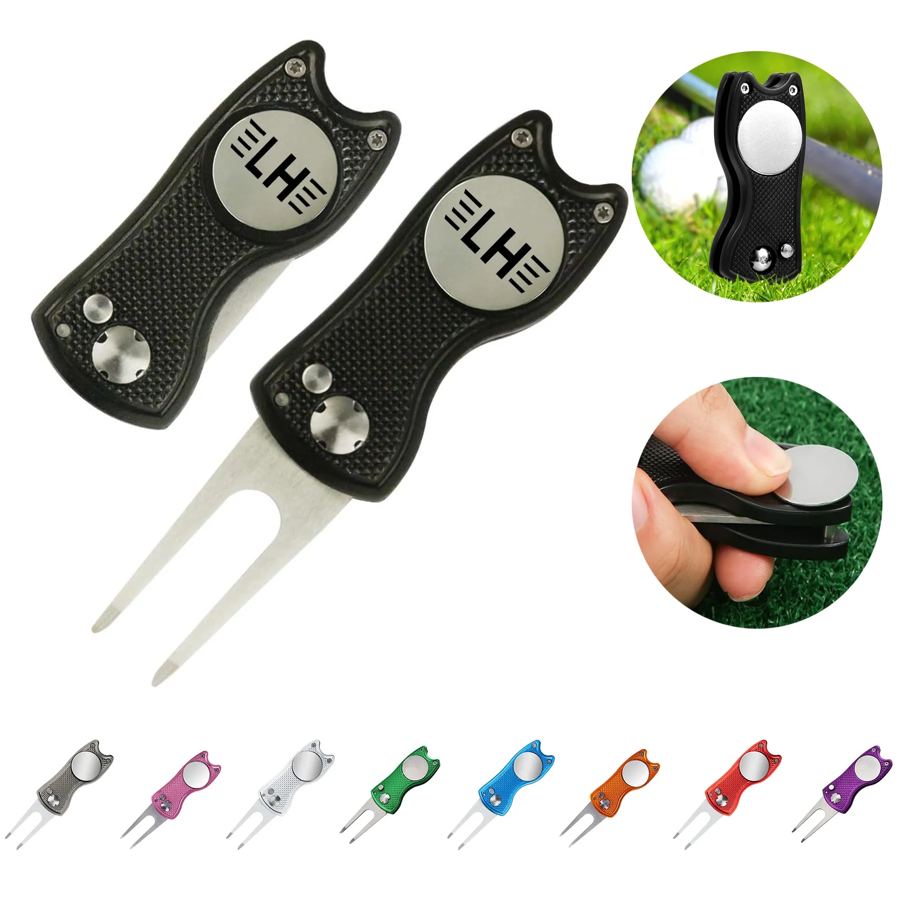 Foldable Golf Ball Green Fork 2
