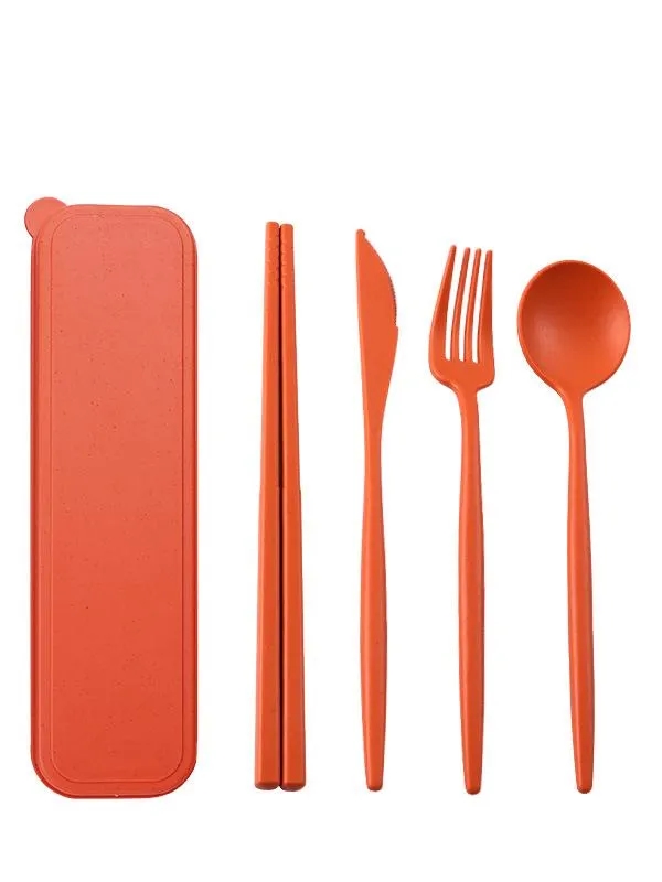 4-Piece Wheat Straw Cutlery 7