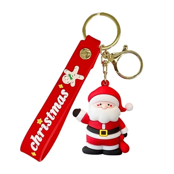 Pvc Cartoon Santa Keychain 4