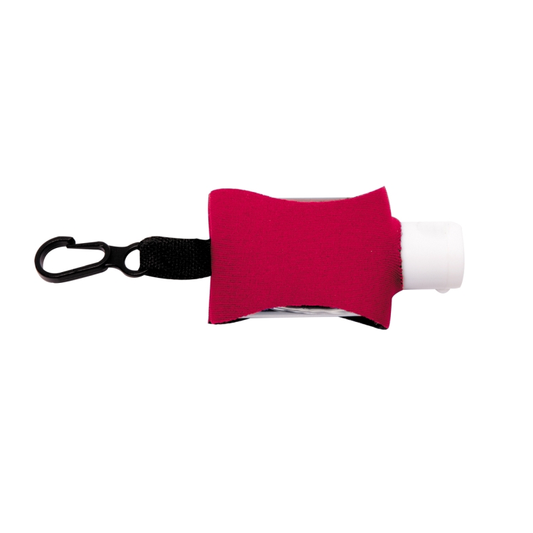 "SanPal Sleeve" .5 oz Hand Sanitizer Antibacterial Gel in Clip-On Neoprene Sleeve Cover 11
