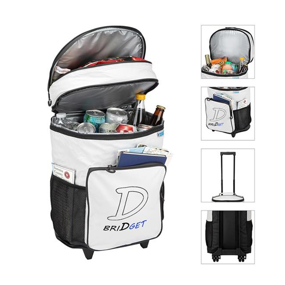 30-Can Suitcase Rolling Cooler Bag
