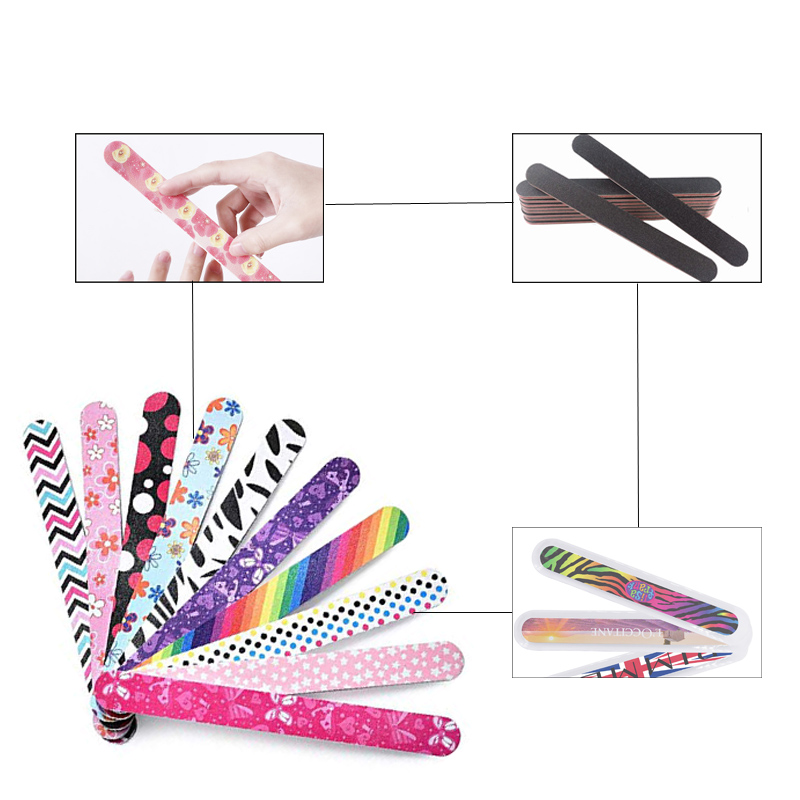7'' Multi-Color Thick Foam Nail File In PVC Pouch 1