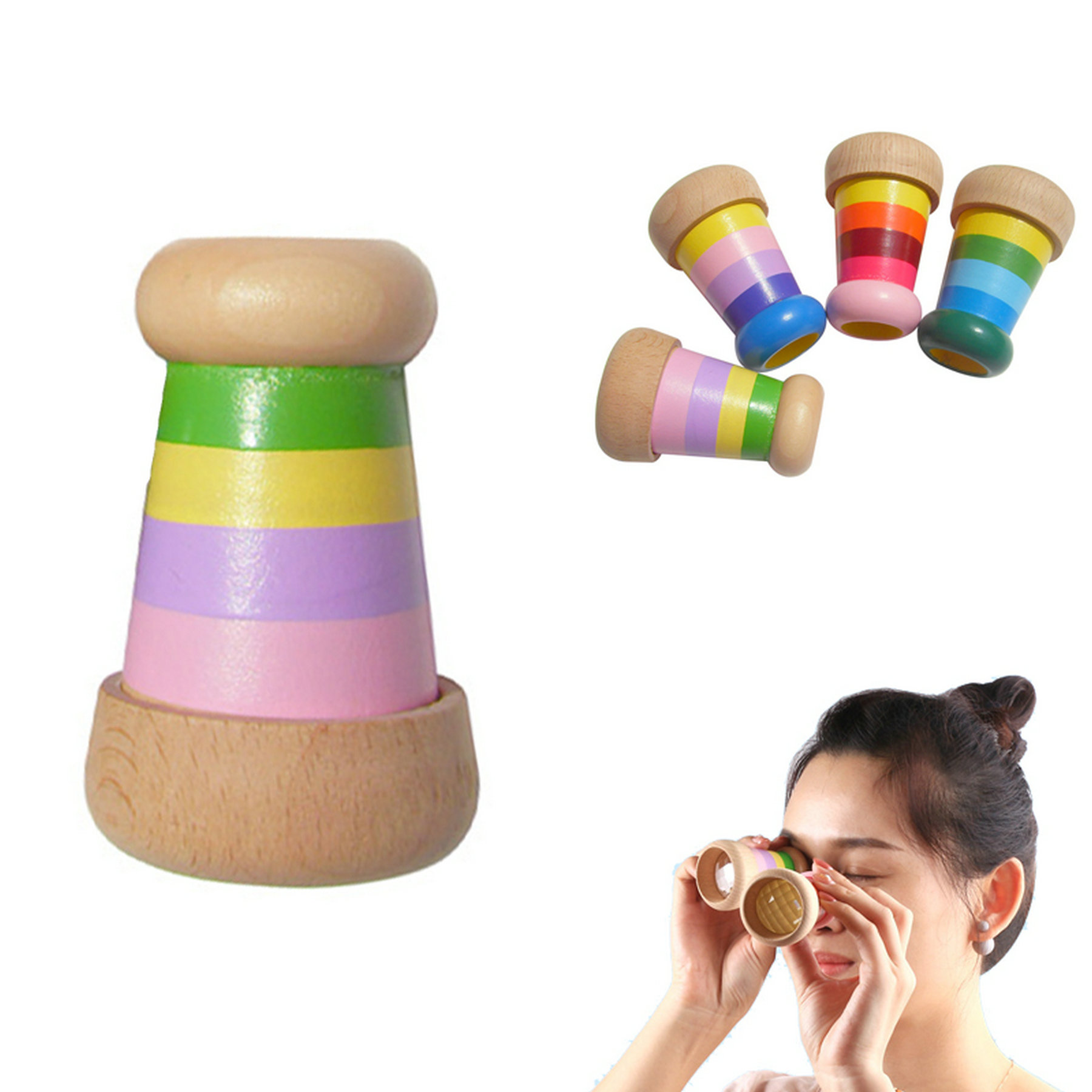 Wooden Kaleidoscope Toy 1